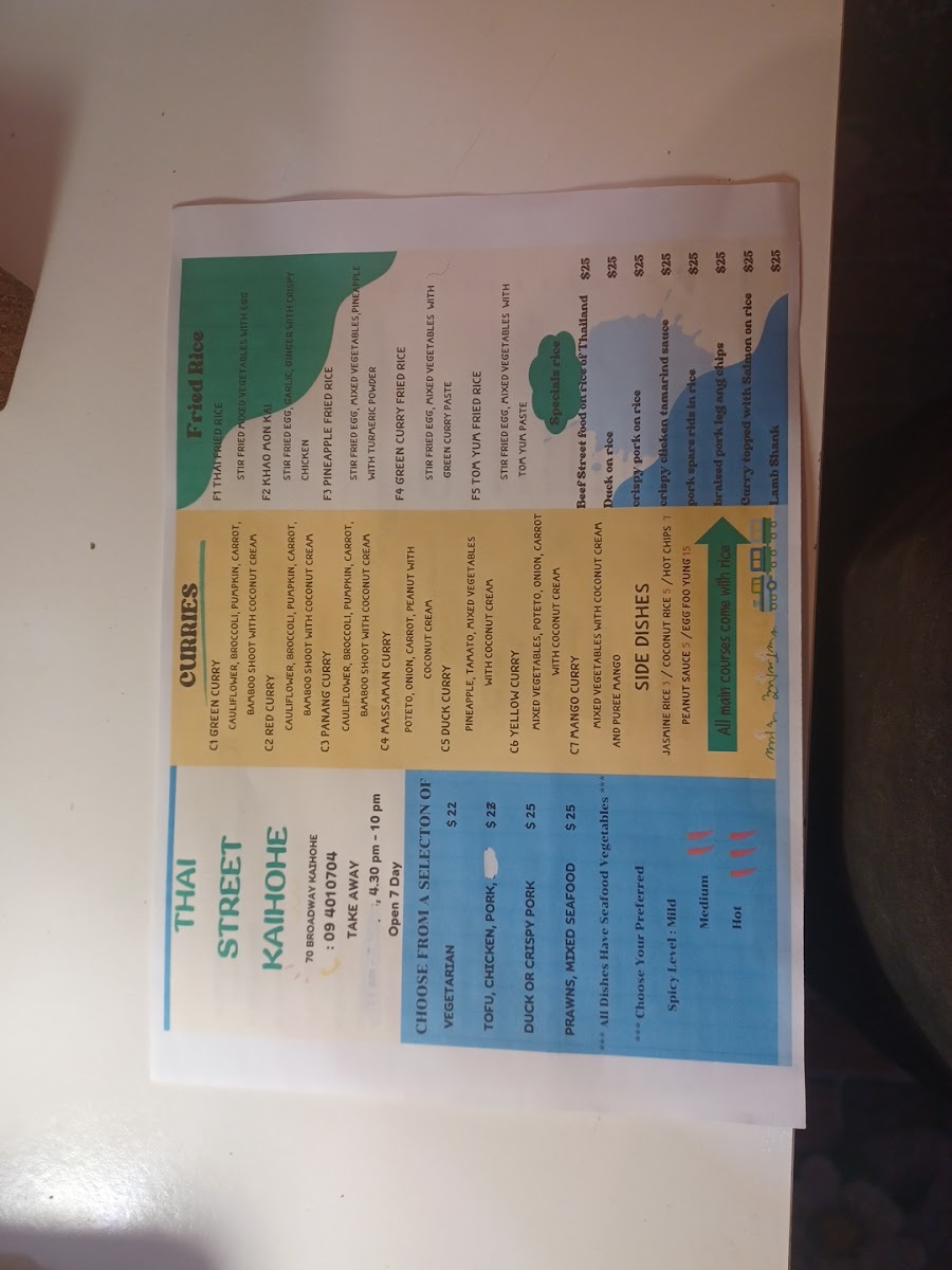 Thai​ Street​ Thai Takeaway Photo Menu 3