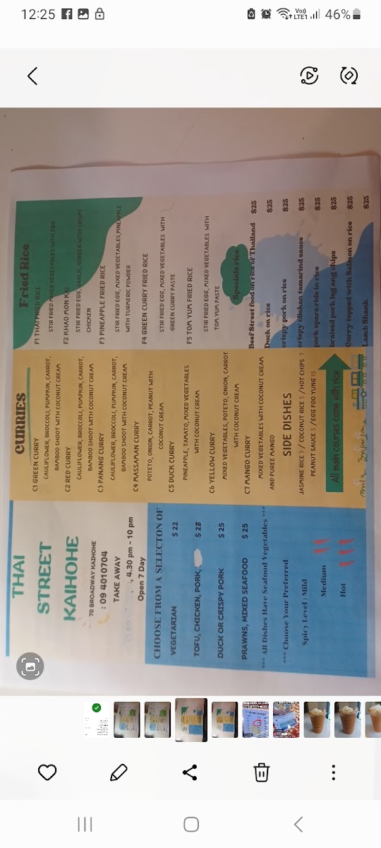 Thai​ Street​ Thai Takeaway Photo Menu 4