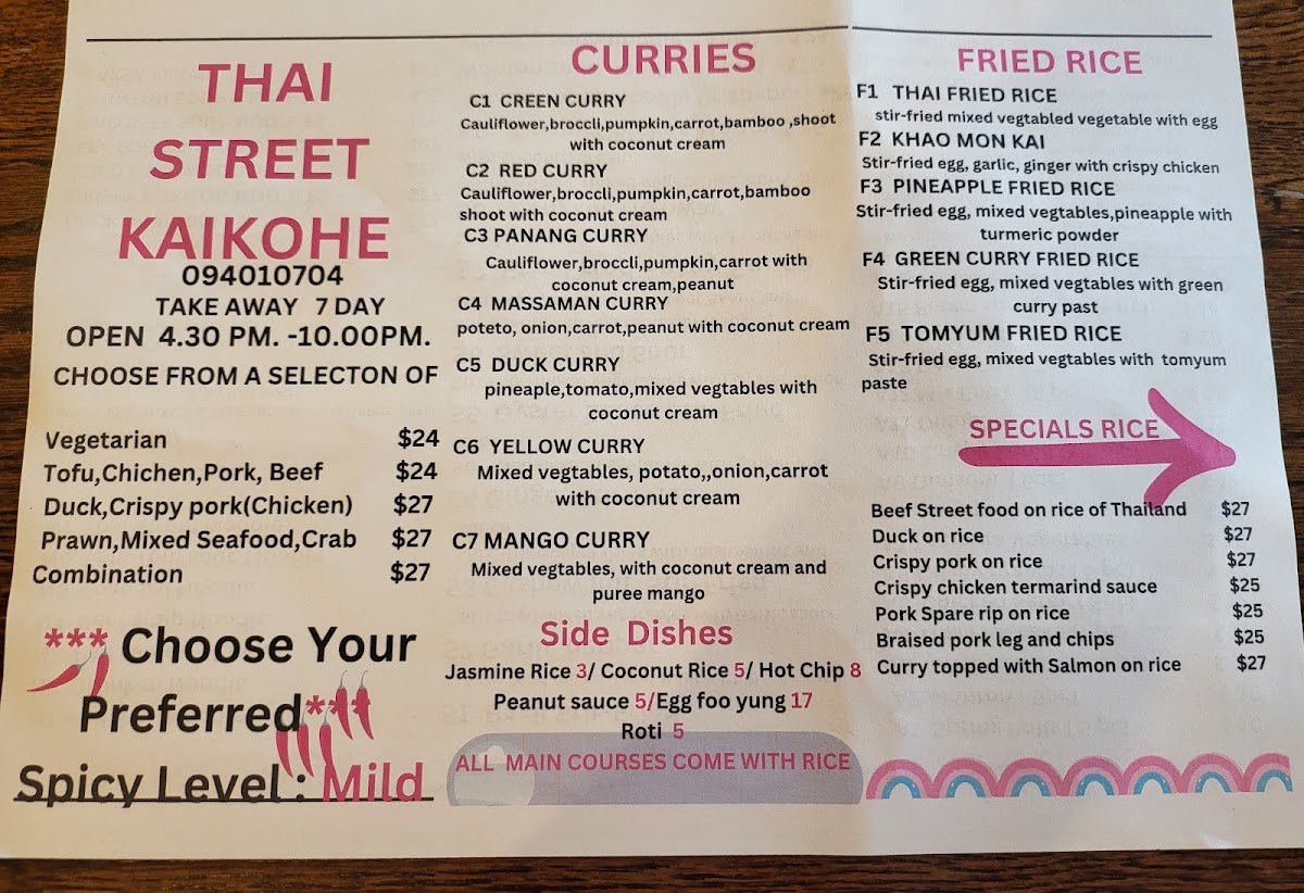 Thai​ Street​ Thai Takeaway Photo Menu 6