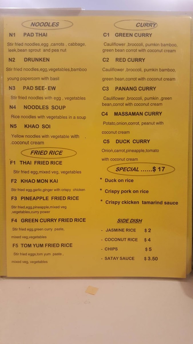 Thai​ Street​ Thai Takeaway Photo Menu 9