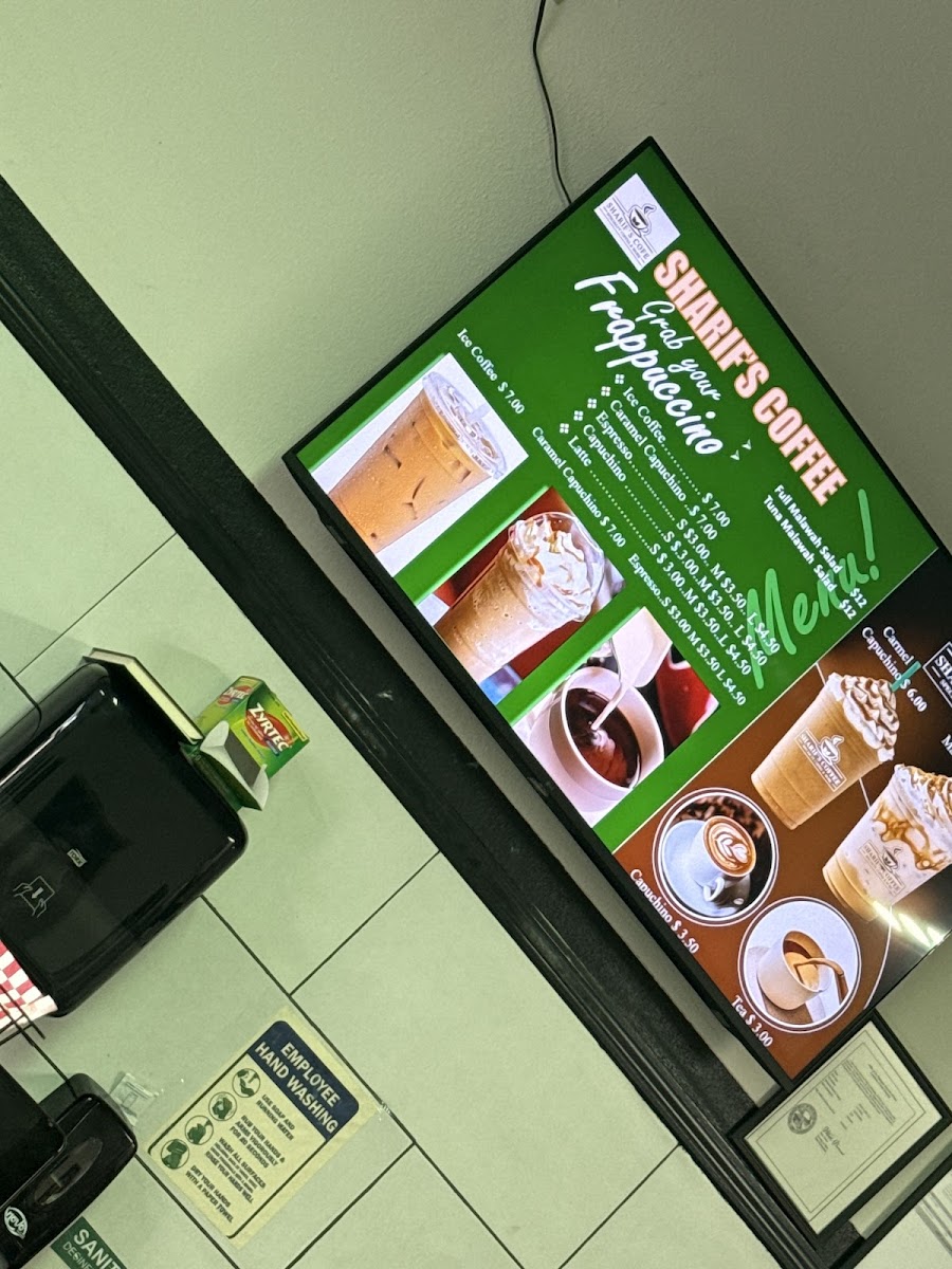 Sharif's Coffee Photo Menu 1