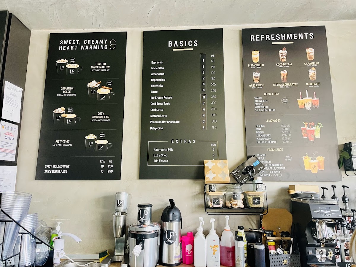 UP Specialty Coffee Photo Menu 1