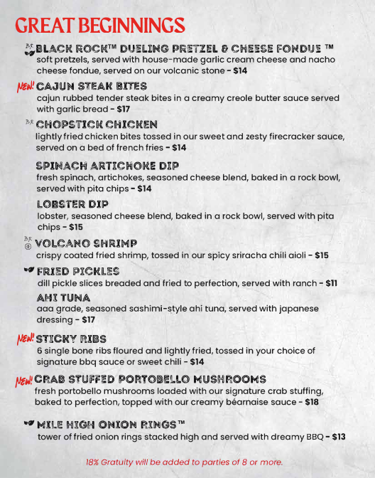 Black Rock Bar & Grill Photo Menu 5