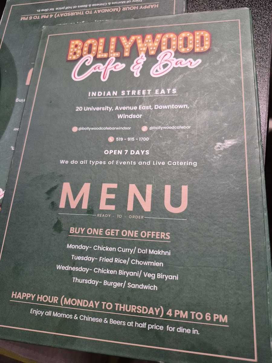 Bollywood Cafe Indian Street Eats & Bar. Photo Menu 10