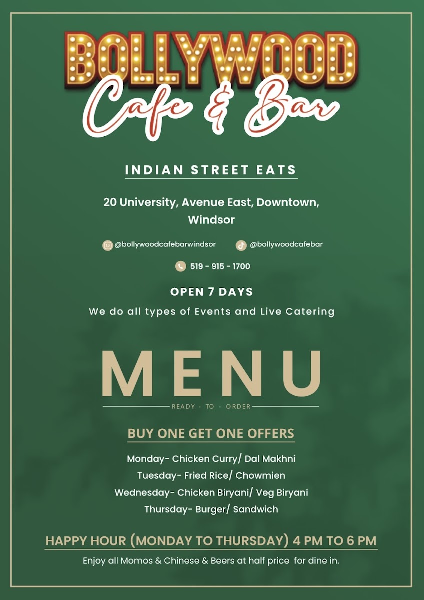 Bollywood Cafe Indian Street Eats & Bar. Photo Menu 4