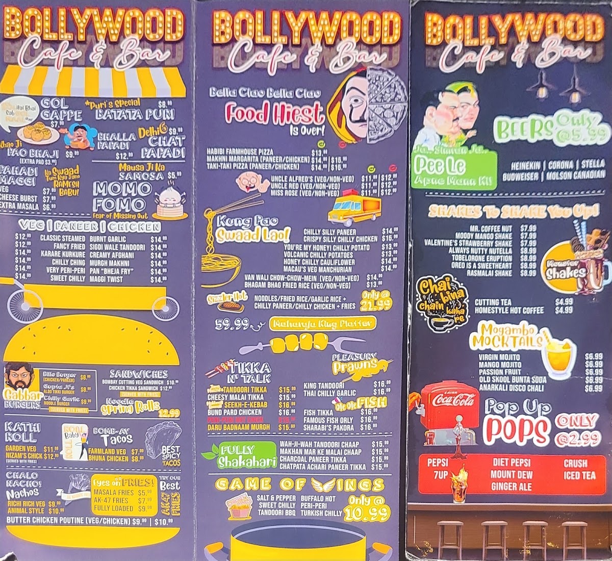 Bollywood Cafe Indian Street Eats & Bar. Photo Menu 9