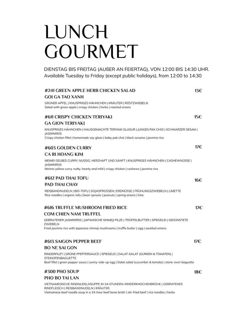 Mei Mei Modern Vietnam Restaurant Photo Menu 10