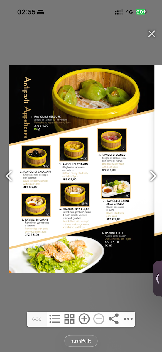 Sushi fu ristorante Giapponese Photo Menu 2