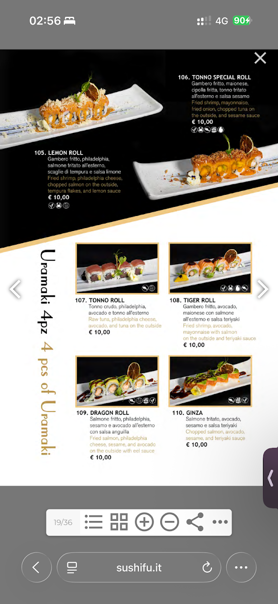 Sushi fu ristorante Giapponese Photo Menu 3