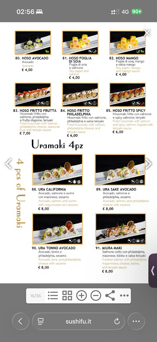 Sushi fu ristorante Giapponese Photo Menu 5