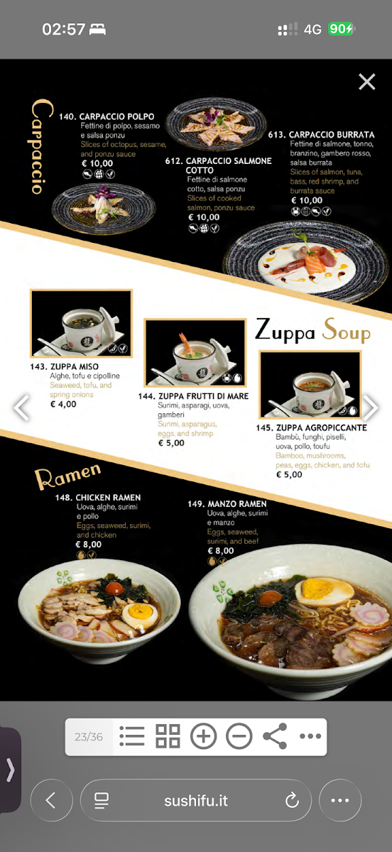 Sushi fu ristorante Giapponese Photo Menu 6