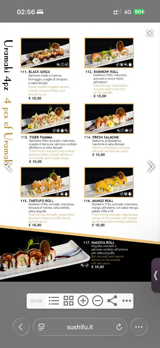 Sushi fu ristorante Giapponese Photo Menu 7