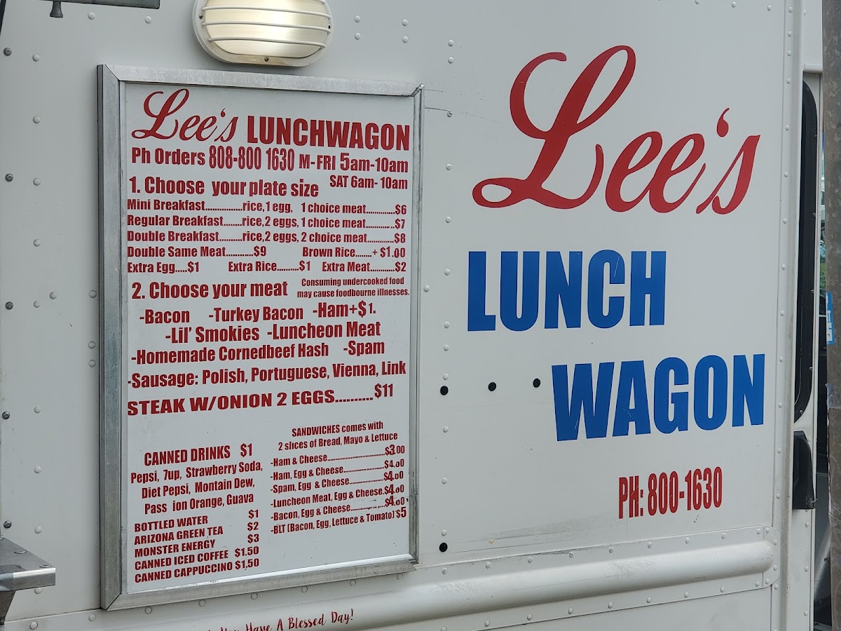 Lee's Breakfast Wagon Photo Menu 8