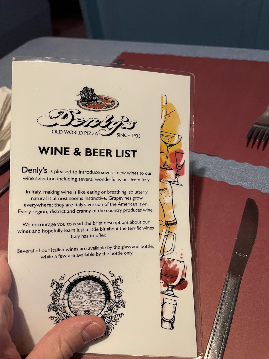 Denly Gardens Old World Pizza Photo Menu 2