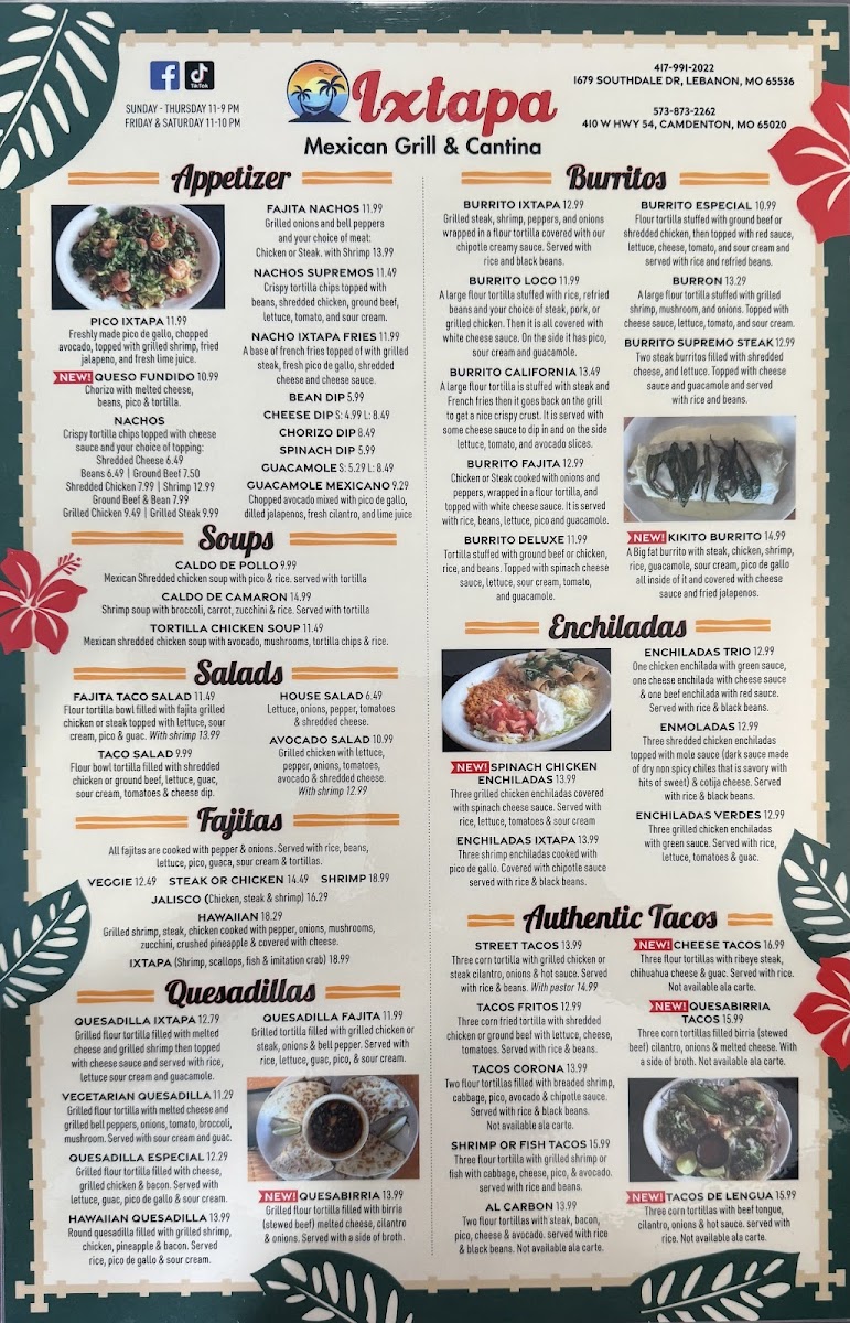 Ixtapa mexican grill & cantina Photo Menu 1