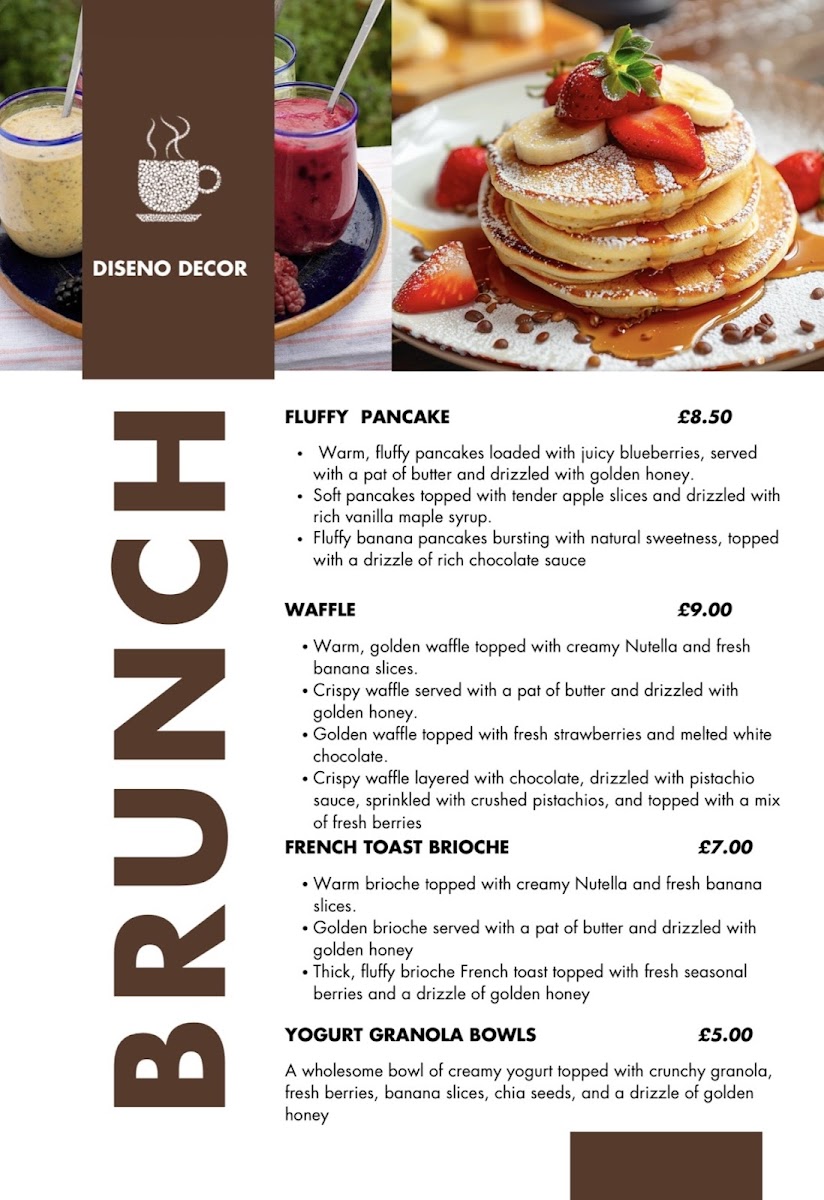 Diseno coffee Photo Menu 1