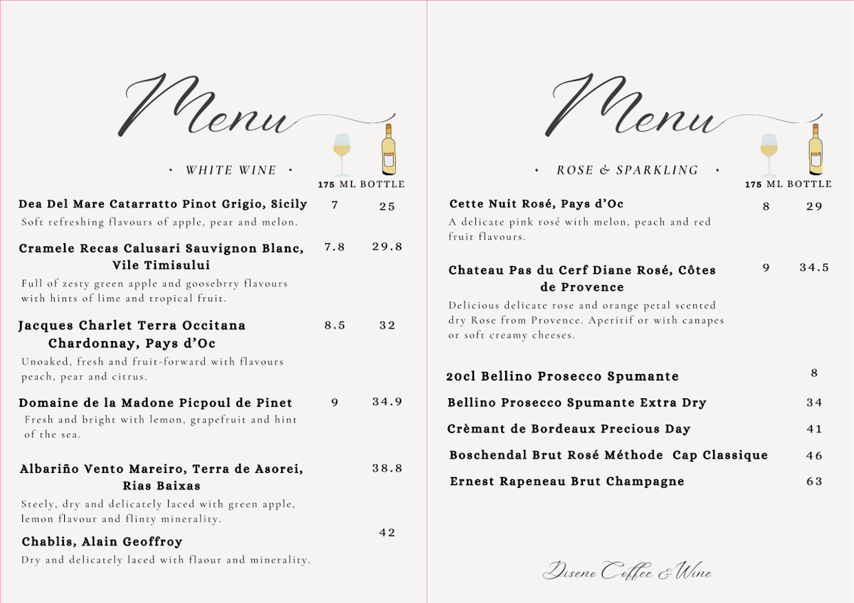 Diseno coffee Photo Menu 2