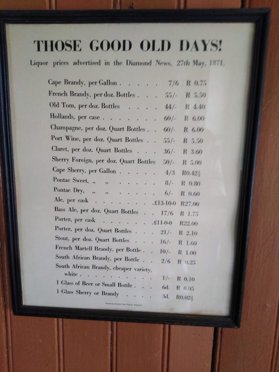 Occidental Bar Photo Menu 4