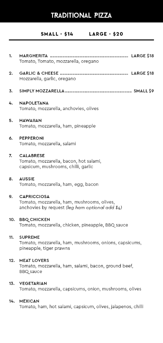 Romolo Pizza Photo Menu 1