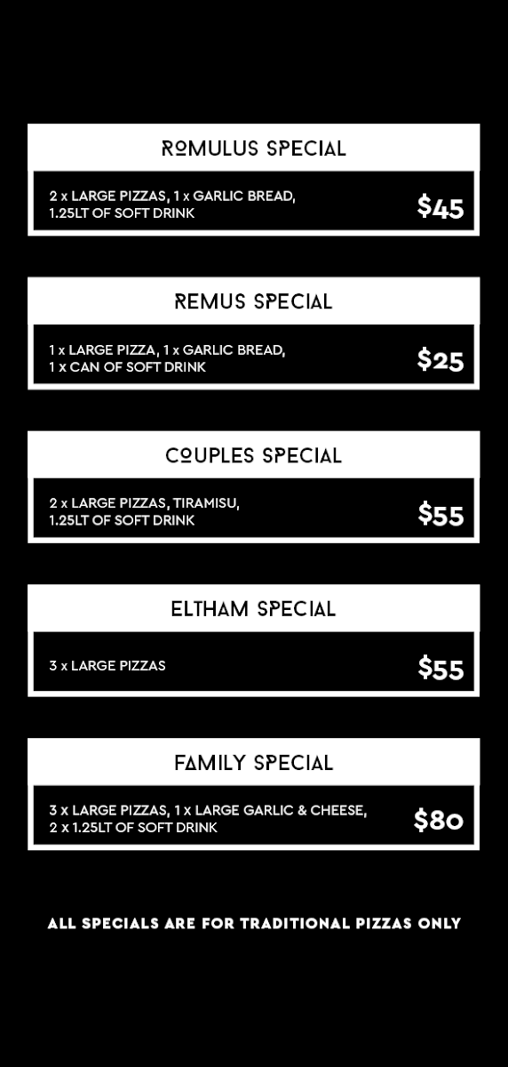 Romolo Pizza Photo Menu 5