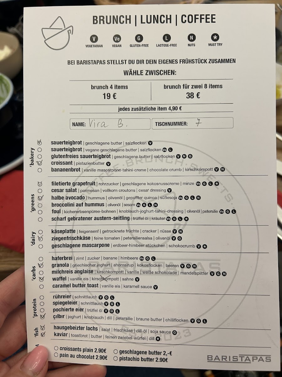 Café BARISTAPAS Brunch & Lunch Photo Menu 3