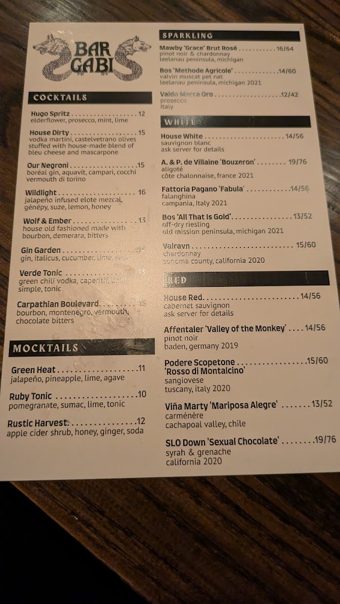 Bar Gabi Photo Menu 4