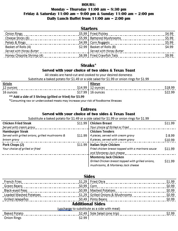 Four Tines Restaurant at the Surrey Photo Menu 1