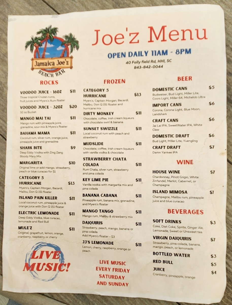 Jamaica Joe'z Photo Menu 4