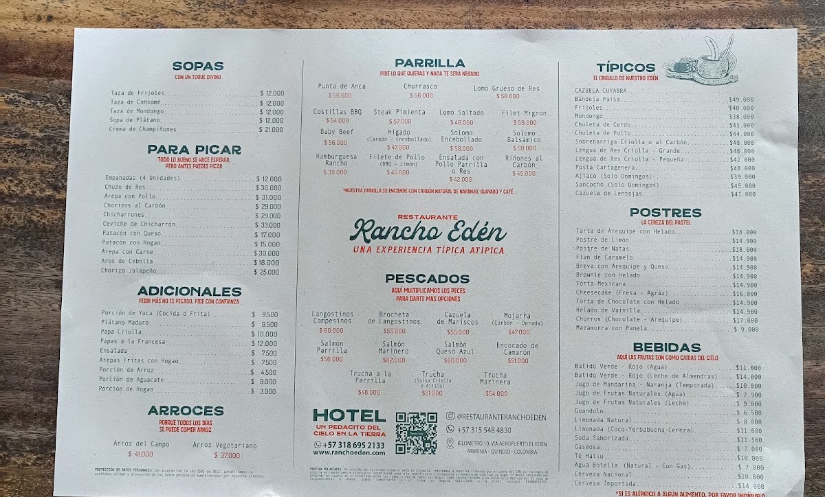 Restaurante Rancho Eden Photo Menu 10