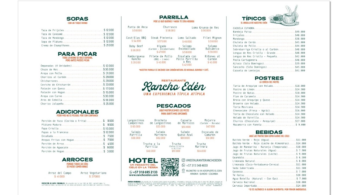 Restaurante Rancho Eden Photo Menu 2