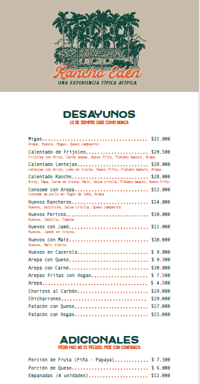 Restaurante Rancho Eden Photo Menu 3