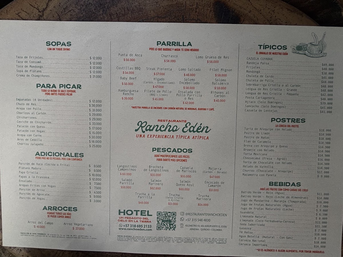 Restaurante Rancho Eden Photo Menu 9