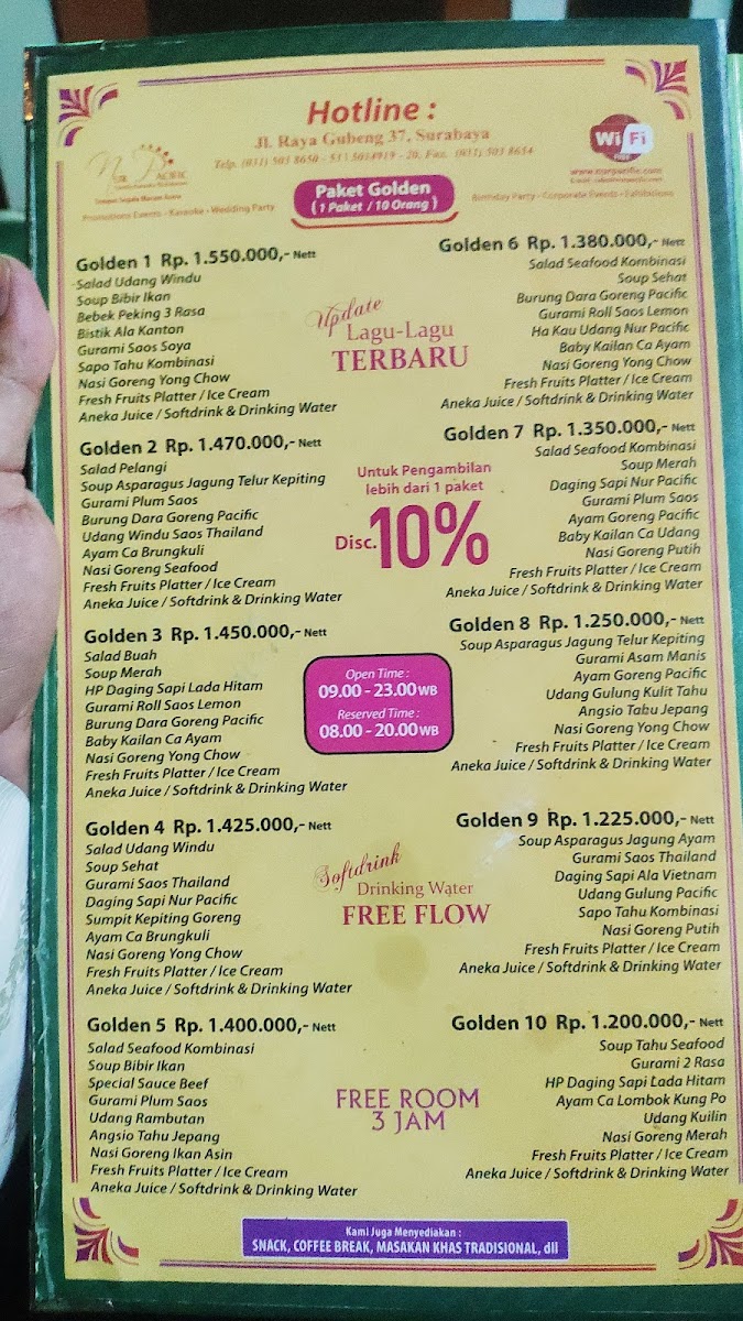 Nur Pacific Restaurant Photo Menu 3