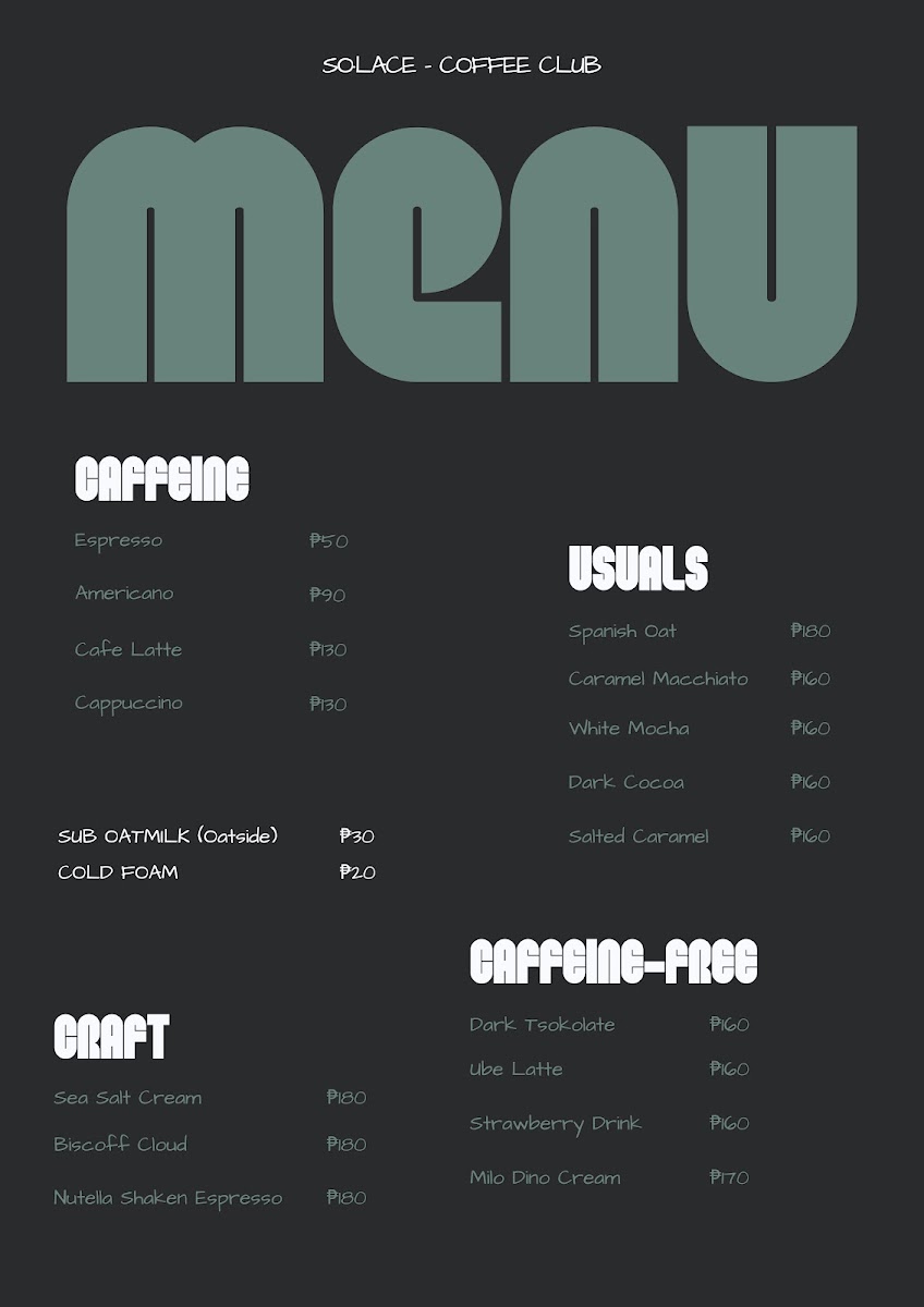 solace Photo Menu 1