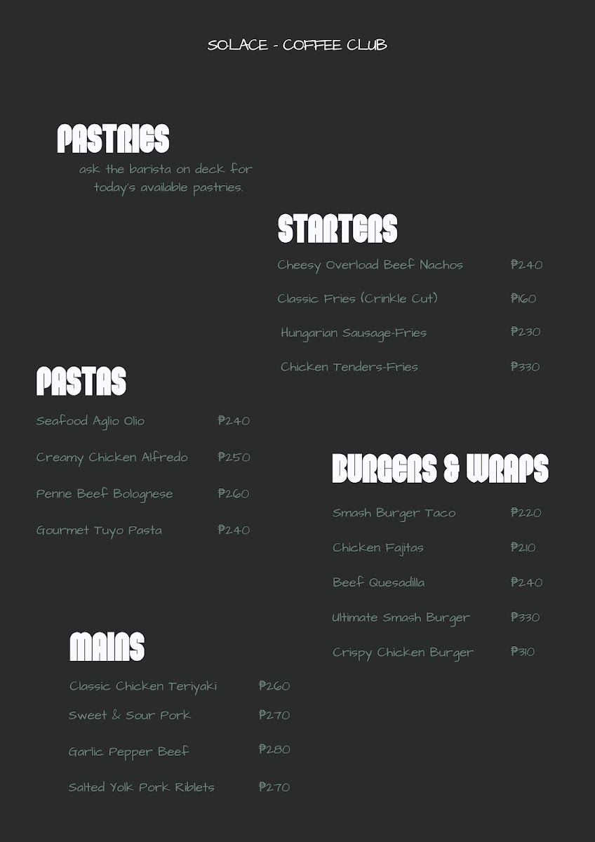 solace Photo Menu 3