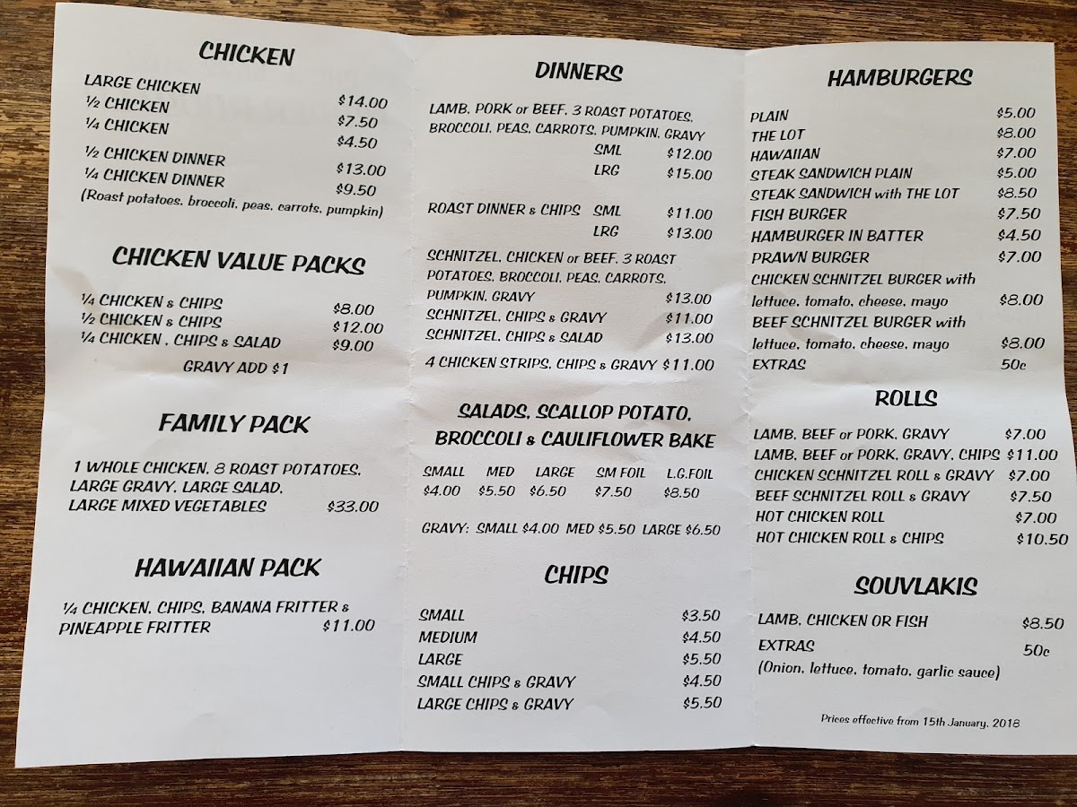 Ripper Rooster Photo Menu 1