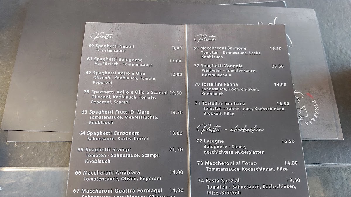 Ristorante Da Fabio Photo Menu 3