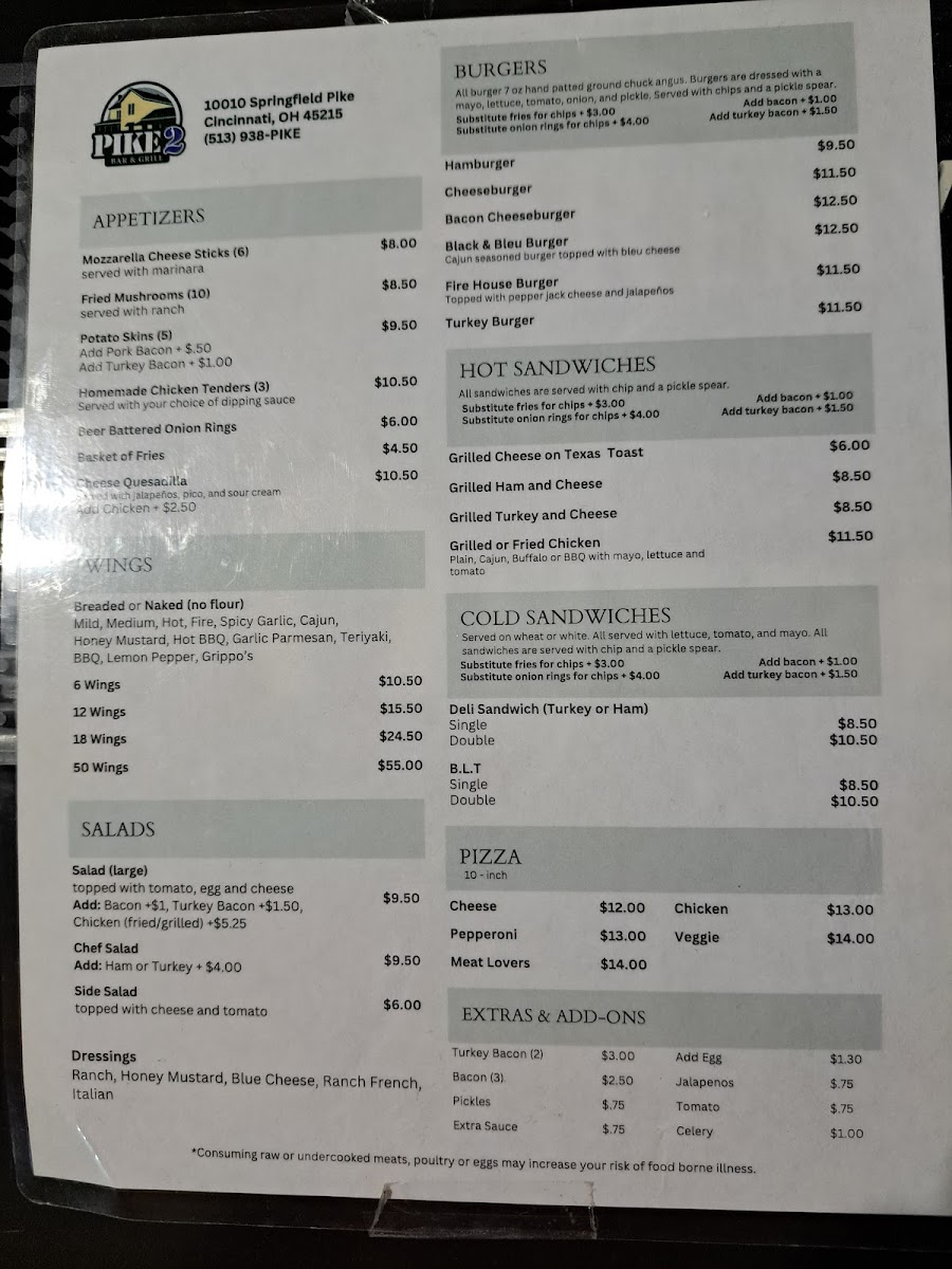 Pike Bar & Grill Photo Menu 1