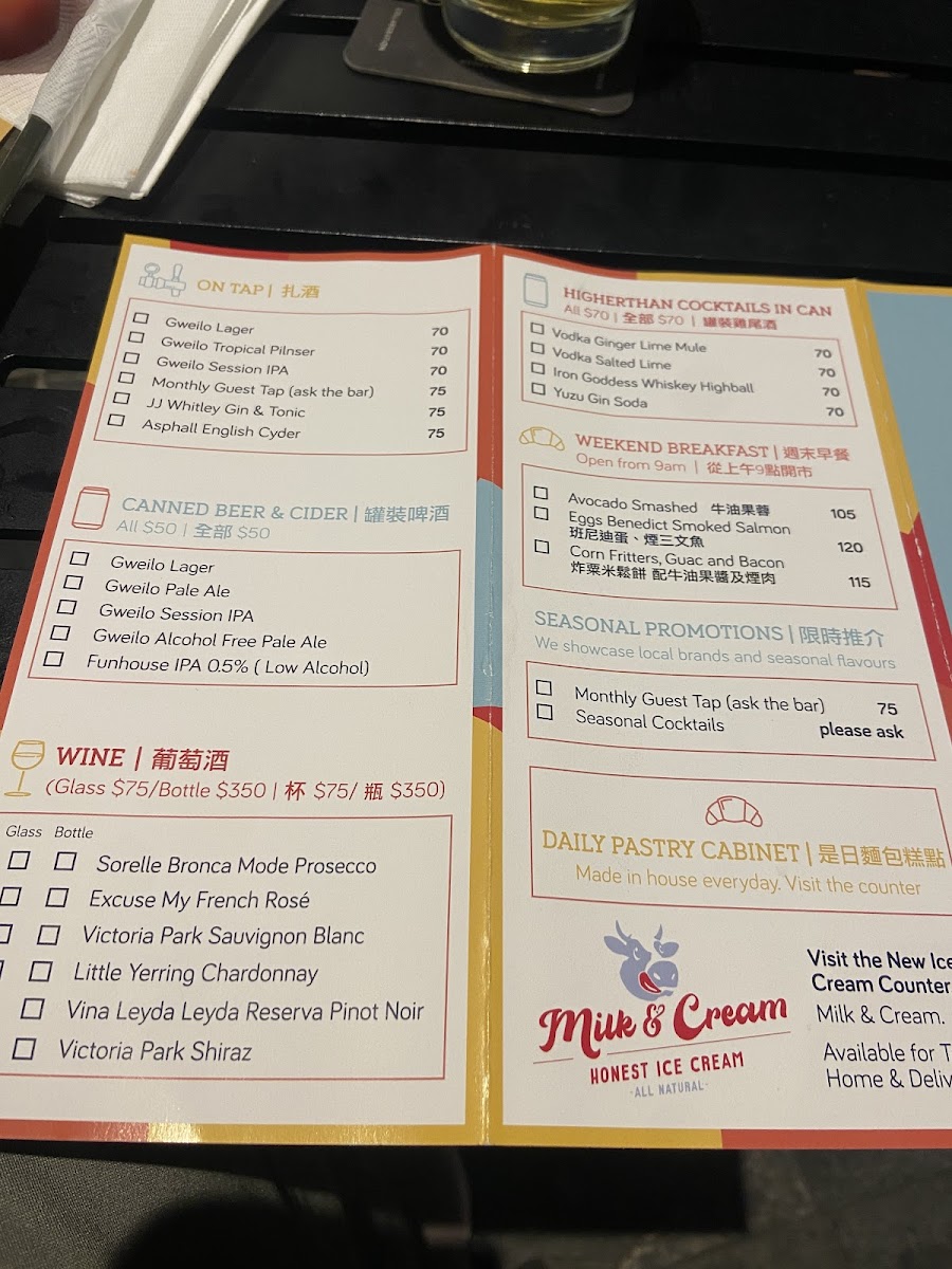 INK cafe & bar : Tsim Sha Tsui harbourfront location Photo Menu 5