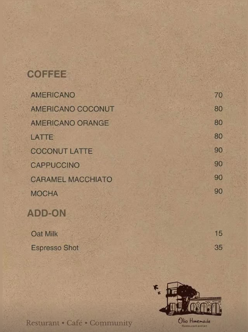 Olio Homemade Restaurant Photo Menu 3