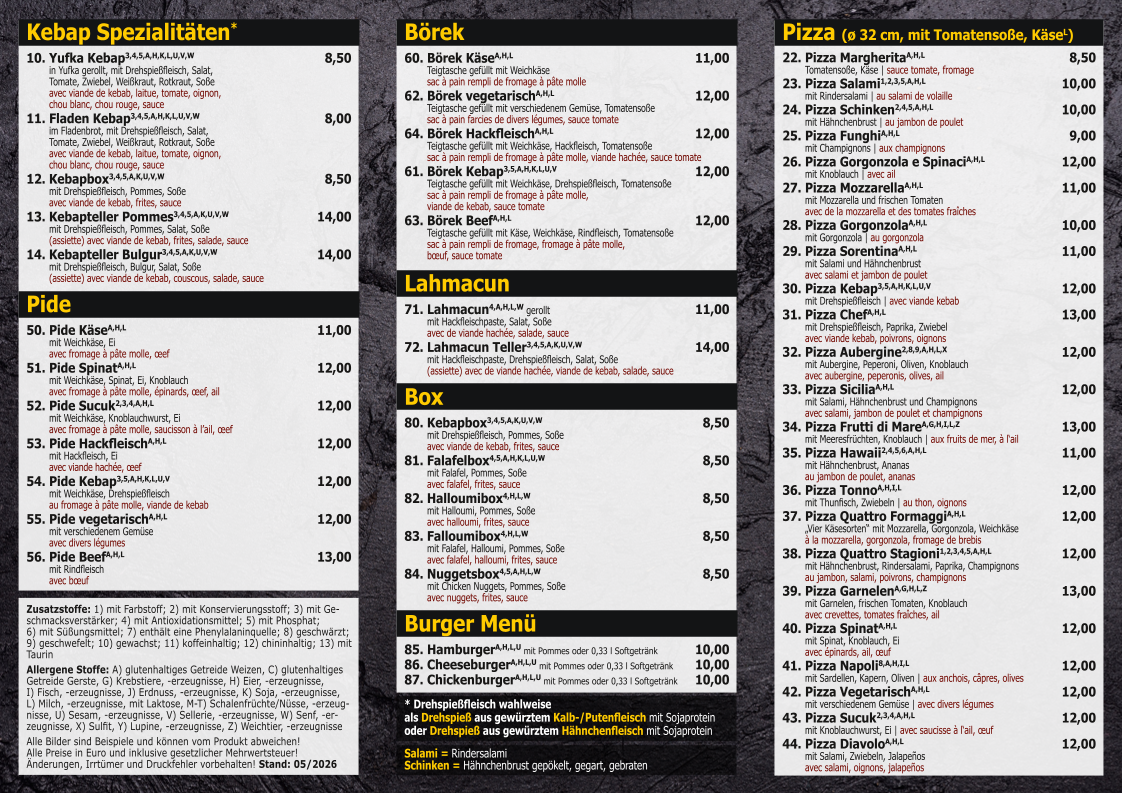 City Kebab & Pizza Photo Menu 1