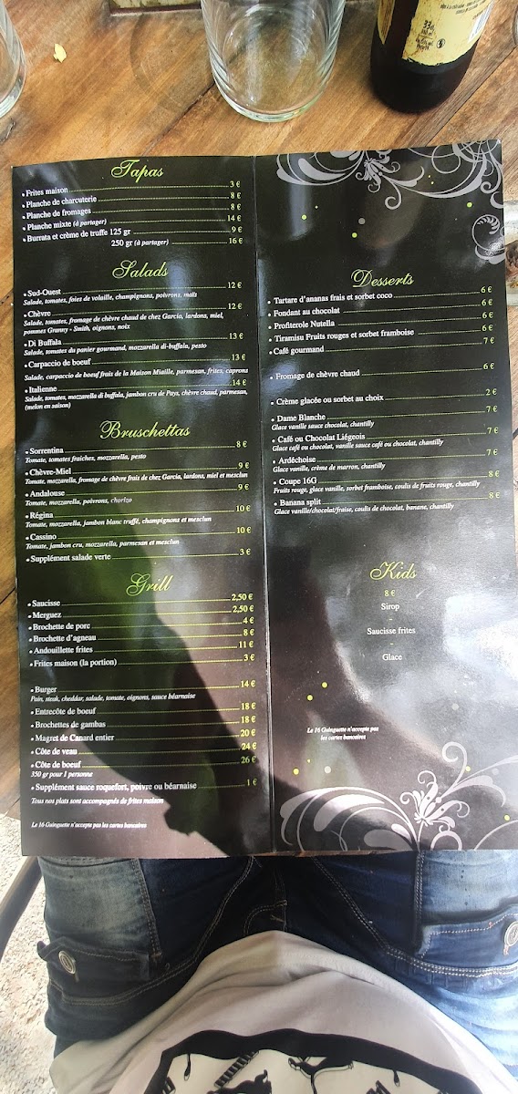 La 16 Guinguette Photo Menu 4