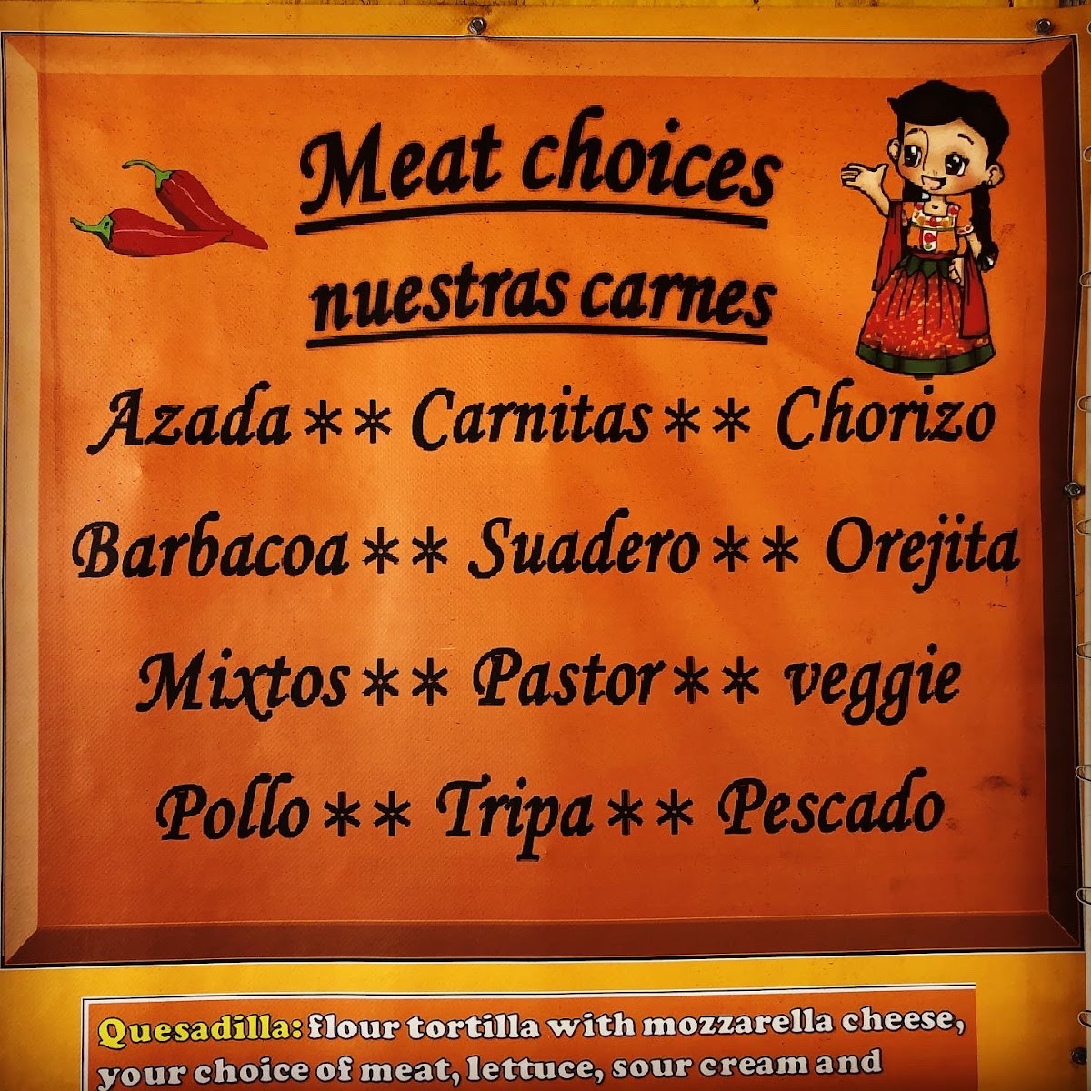 Orale Taqueria Photo Menu 3