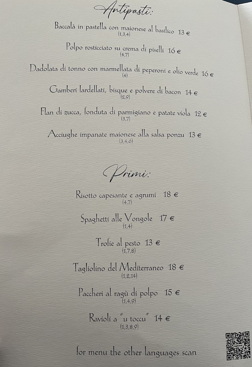 Ristorante Salino Photo Menu 1