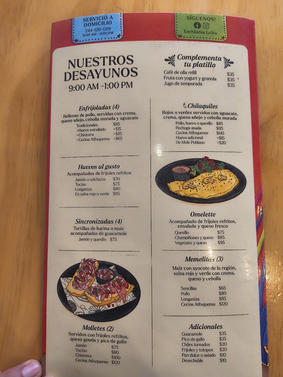Restaurante Enchiladas Lolita en Atlixco Centro Photo Menu 4