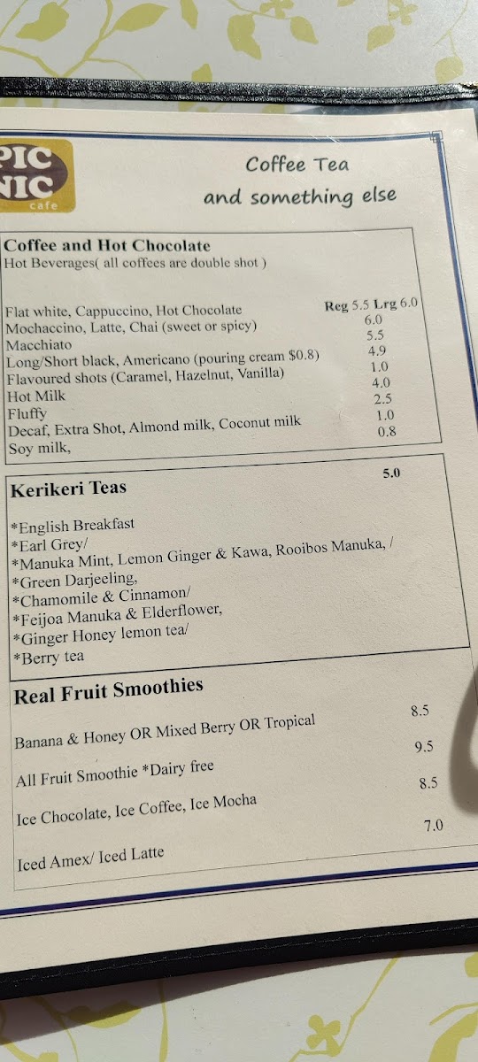 Picnic Cafe Rotorua Photo Menu 3