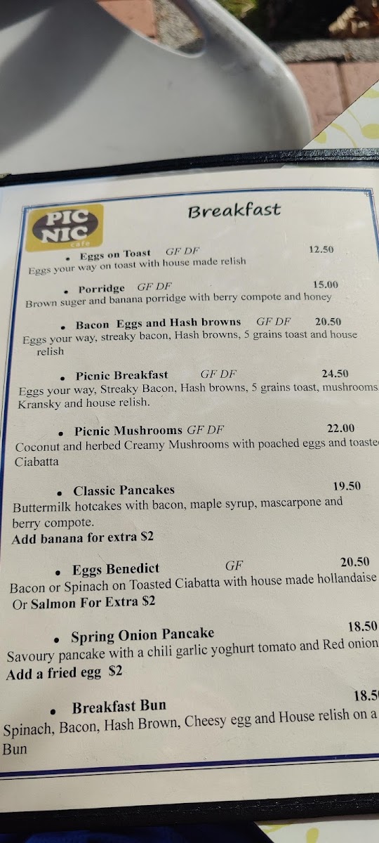 Picnic Cafe Rotorua Photo Menu 4