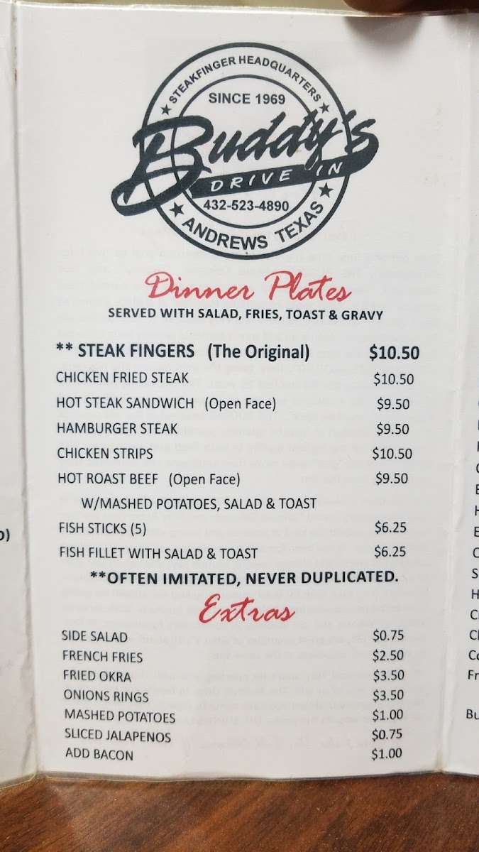Buddy's Drive In Photo Menu 4