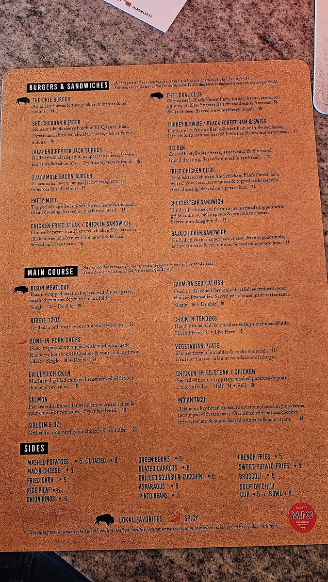 The Lokal Norman Photo Menu 1