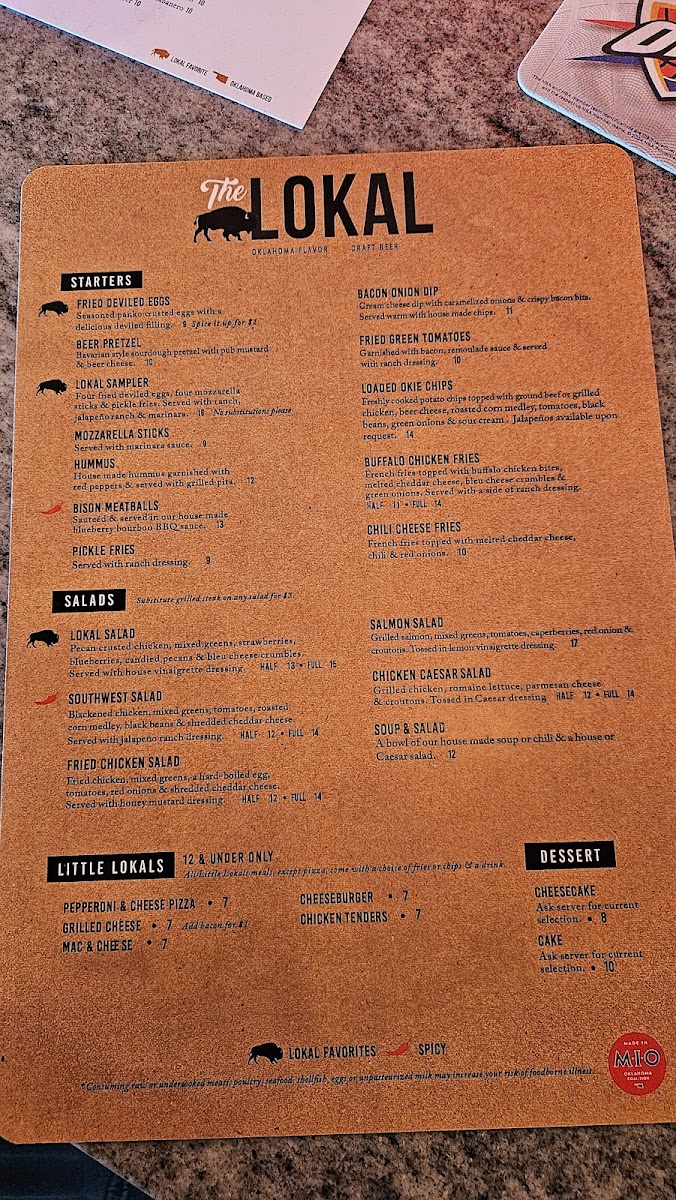 The Lokal Norman Photo Menu 2